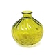 image 1 of Verano Spanish Ceramics Recycled Glass Ola Small Round Vase - 17cm Yellow Yellow