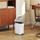 image 8 of HOMCOM 5L Rectangle Compact Bin Steel Body Inner Bucket Quiet-Close Lid w/Pedal | White | 5L | 1