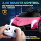 image 4 of HOMCOM Lamborghini Veneno Licensed Electric Ride-on Car w/ Remote- Pink