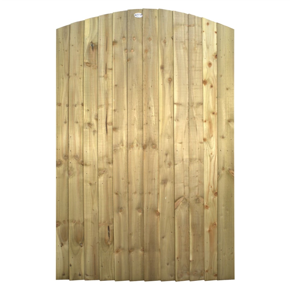 image 1 of Arch Top Wooden Garden Gate 6ft x 4ft Feather Edge Fully Framed Treated Door