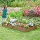 image 2 of Yaheetech 124.5 cm W  Wooden Raised Garden Bed -Dark Brown | Brown | Dark Browm | 241.5 cm L × 124.5 cm W × 27 cm H | 1