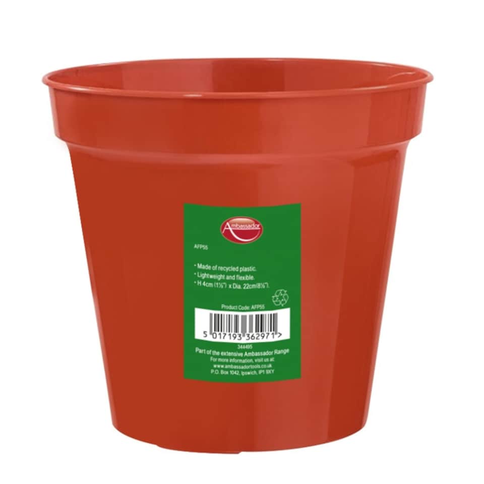 Ambassador Flower Pot | Orange | Orange | 10in | 1