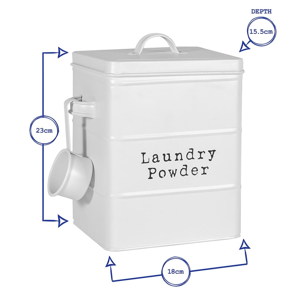 image 1 of Harbour Housewares 2 Piece Vintage Metal Utility Canisters Set - White | White | Matt White | 2