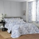 image 1 of Toile De Jouy Decorative Pink or Blue Elegant Curtains, 137cm and 183cm, 100% Cotton Blue | 137cm width x 168cm drop