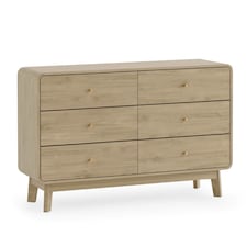 Premium Freya 6 Drawer Dresser - Beige