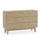 image 1 of Premium Freya 6 Drawer Dresser - Beige