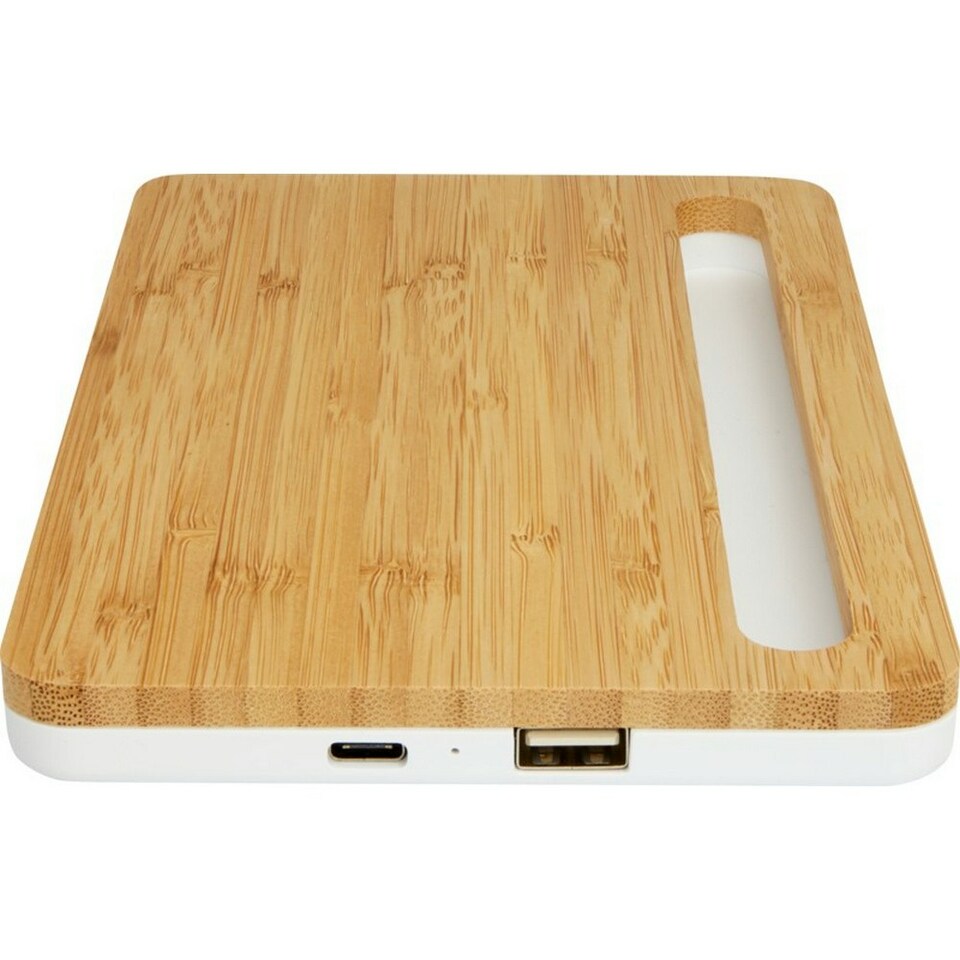 image 1 of Avenue Medake Bamboo Wireless Charging Pad (UK Plug) - Beige - One Size