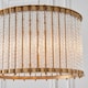 image 5 of Romola Pendant Ceiling Light Matt Gold Finish, Clear Ribbed Glass, 6x E14