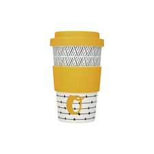 KitchenCraft 410ml Bamboo A to Z Letter "O" Reuseable Mug Multi