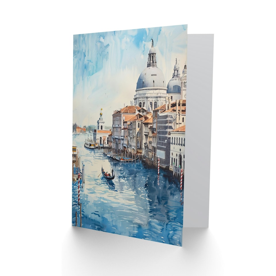 image 1 of Venice Watercolour St Mark's Basilica Detailed Birthday Card