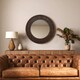 image 1 of Akola Copper Finish Round Wall Mirror Brown