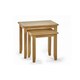 image 2 of Classic Wooden Oak Nest of 2 Tables Brown