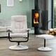 image 8 of Ripley Swivel Recliner and Footstool - Stone