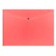 image 1 of Pack of 12 Janrax A3 Red Document Wallets - Button Stud Folder