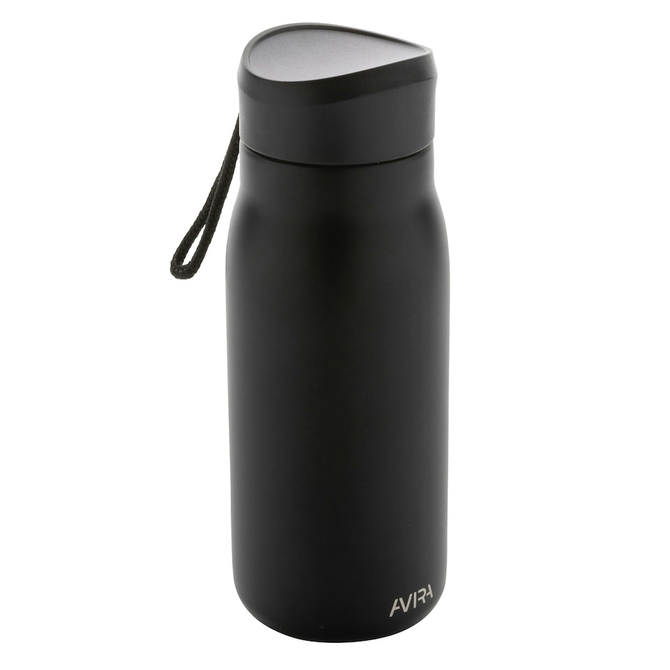 image 1 of Avira Ain Mini Recycled Stainless Steel 150ml Water Bottle - Black - One Size Black | One Size