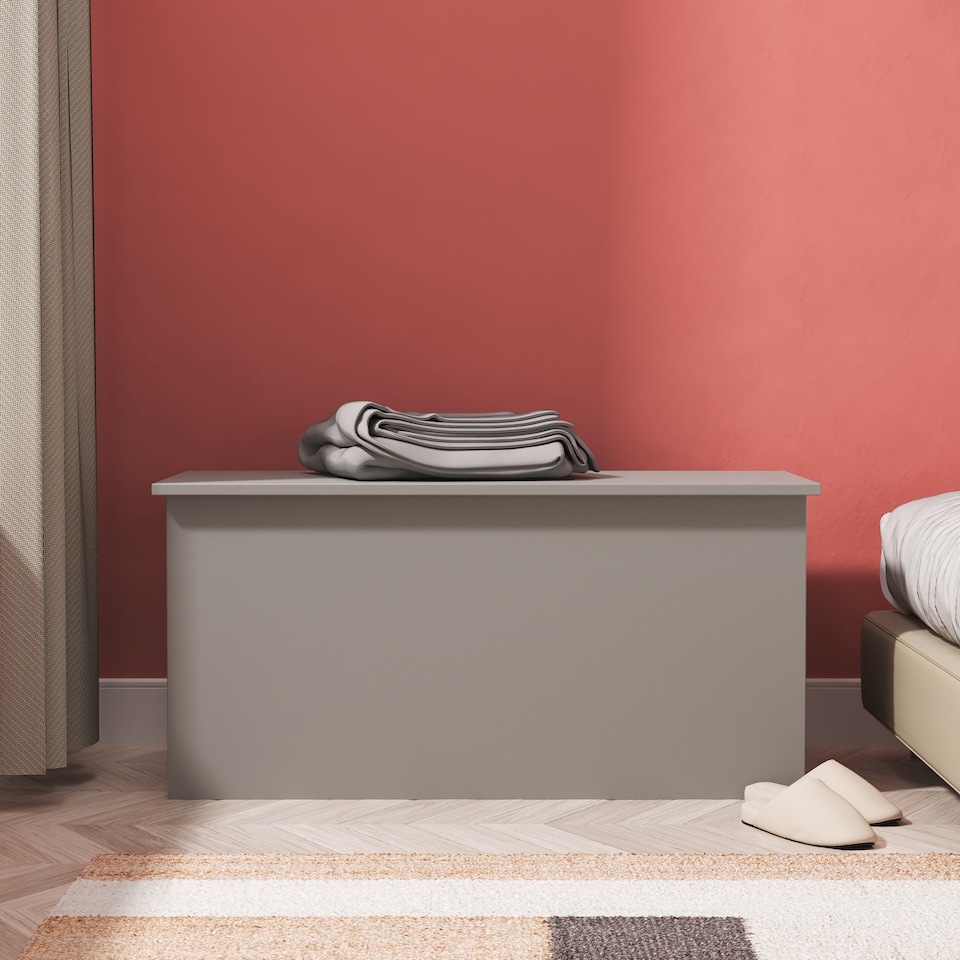 image 1 of Trent Blanket Box / Chest in Dusk Grey (Ready Assembled) | Grey | Dusk Grey