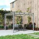 image 8 of Outsunny 3 x 3(m) Aluminium Garden Pergola with Retractable Roof, Grey