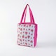 image 2 of Homescapes Cotton Pink Roses and Dots Design Shopping Bag - 36 x 43 x 11 cm | Pink | 27 x 32 x 11 cm