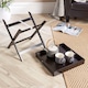 image 5 of Folding Butlers Side Table Portable Wooden Food Serving Tray | Black