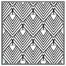 Black geometric decoration (Picture Frame) Grey | M