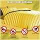 image 3 of VELVETIO Oscar Stripe Duvet Cover Set Reversible Polycotton Easy Care Beddings Yellow | Ochre | Super King
