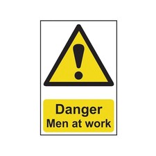 Scan Danger Men At Work - Pvc Sign 400 X 600mm - Multi Colour - 400 x 600mm