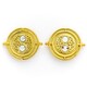 image 5 of Official Harry Potter Time Turner Sterling Silver, Gold Plated Stud Earrings with Crystal Elements