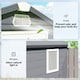 image 5 of Outsunny 4 x 6ft Garden Shed Storage w/ Foundation Kit, Vents, Grey