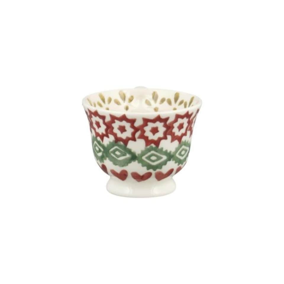 image 1 of Cup: 1 x 30ml Emma Bridgewater Christmas Joy Tiny Teacup Boxed, Ceramic White
