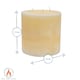 image 3 of Nicola Spring Round 3 Wick Vanilla Pillar Candle - 130 Hours - Ivory | Cream | Beige
