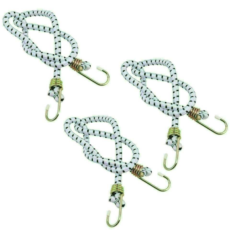 image 1 of 6pc 36" / 900mm Heavy Duty Bungee Cord Strap Tie Down Holder Metal Hooks