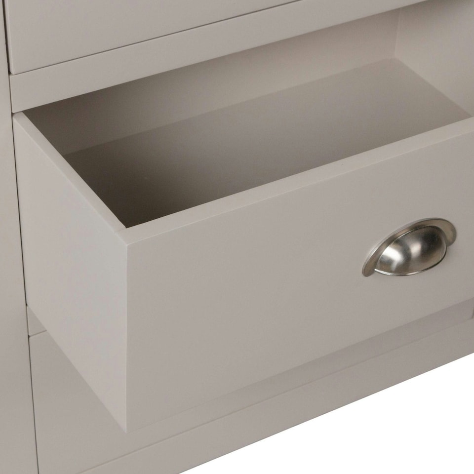 image 1 of Ramsgate Chest of 6 Drawers Storage Organiser Unit Bedroom Furniture Solid Wood Grey | 6 Drawers
