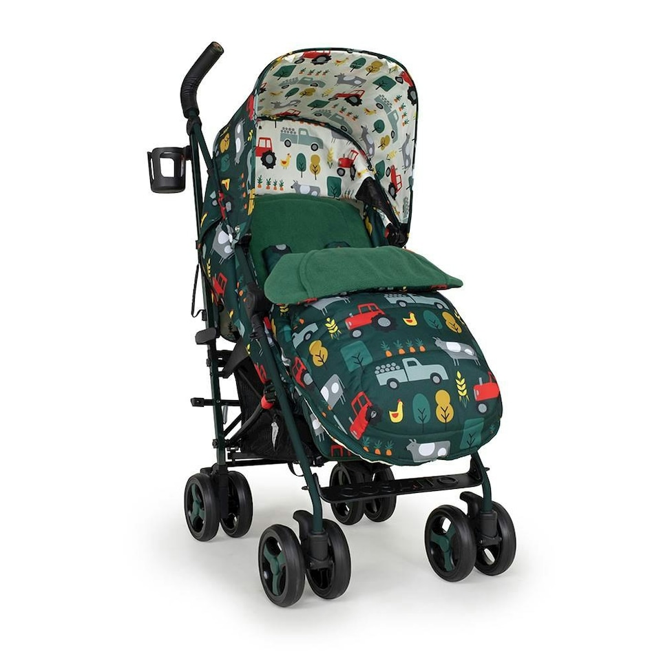 image 1 of Cosatto Supa 3 Stroller - Birth - 25kg, Compact Fold & Free Footmuff (Old Macdonald)