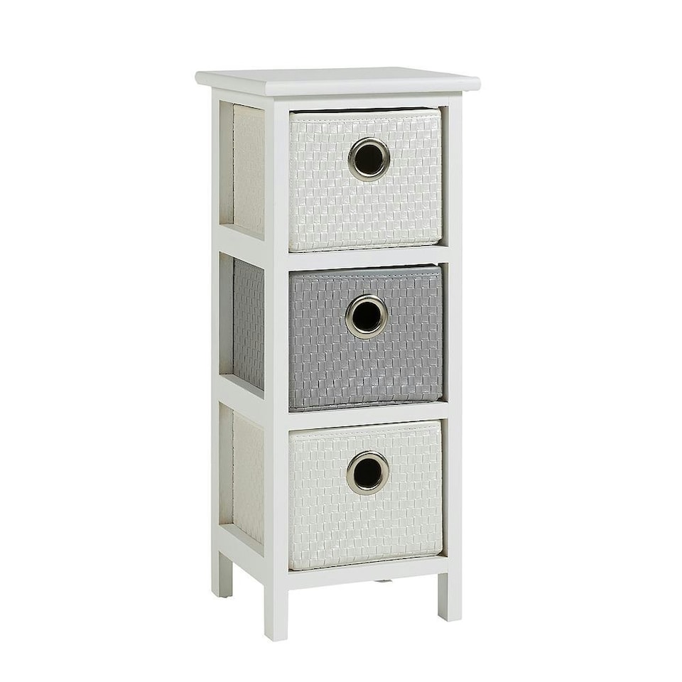 image 1 of Chest Of Drawers Wooden Hallway Storage Home Organiser Fully Assembled White | 4 Drawers