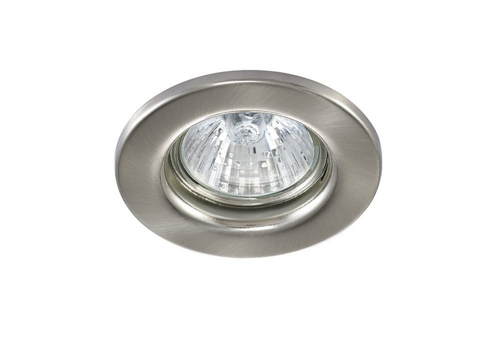 Netlighting Hudson GU10 Fixed Recessed Downlight Satin Nickel (Bulb Not Included) in Grey