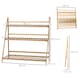 image 5 of Outsunny 3-Tier Folding Bamboo Plant Stand Display Rack Indoor Outdoor