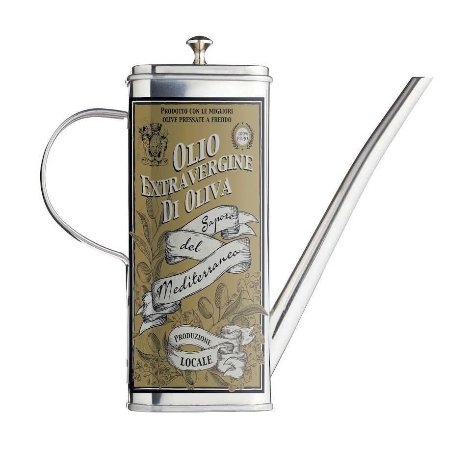 image 1 of KitchenCraft Oil Can Silver Stainless Steel 500ml