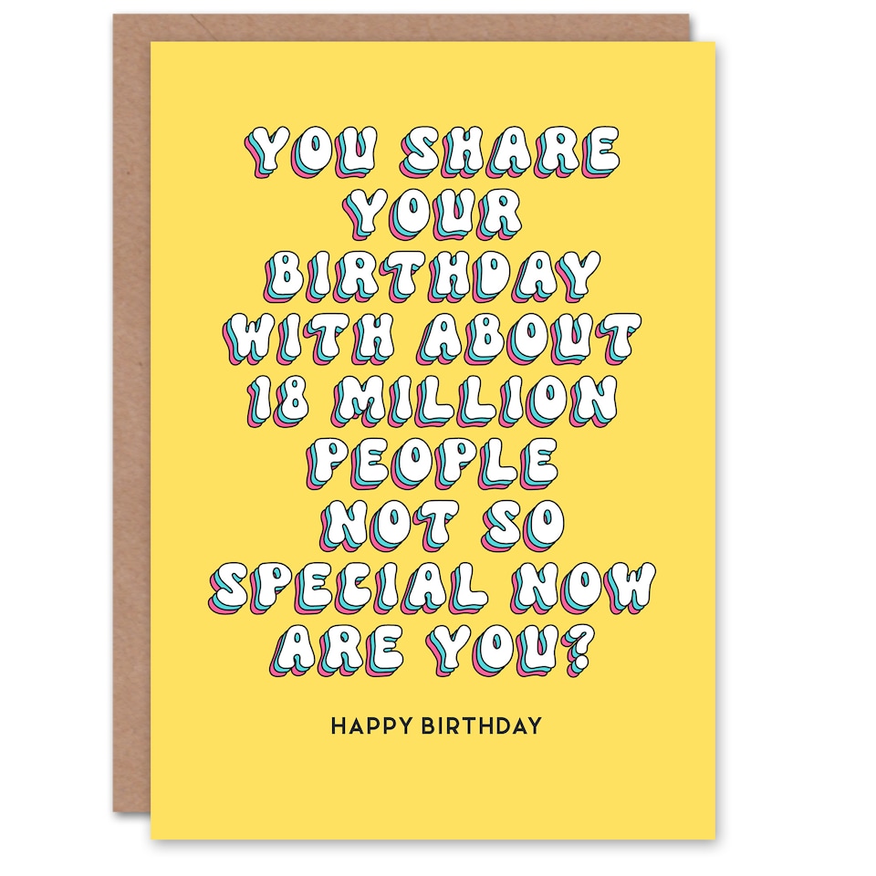 image 1 of Funny Rude Birthday Card Not So Special Joke for Gran or Sister