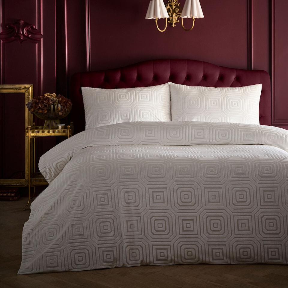 image 1 of Laurence Llewelyn-Bowen Emile Duvet Cover Set Cream