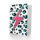 image 2 of Pink Teal Reverse Strong Leopard Quote Blank Just to Say Card