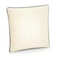 image 1 of Westford Mill Fairtrade Piped Cushion Cover - Natural/Black - One Size