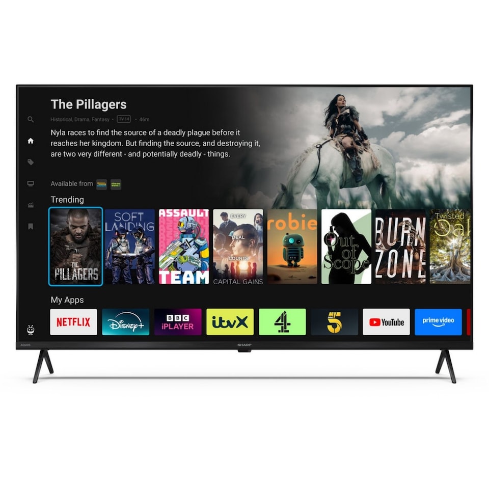 image 1 of SHARP 43HK4245KB 43 Inch 4K UHD TiVo Smart TV