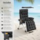 image 2 of Sun Lounger Cirrus with Plush Padding, Built-in Sun Shade and Folding Function | Black | black | One Size | 1