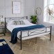 image 2 of Matt Dark Grey Metal Frame 4ft Small Double Bedframe Powder Coated