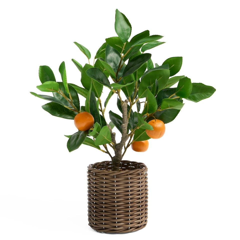 image 1 of OHS Home Decor Artificial Orange Tree In Pot Plant, 40cm - Orange