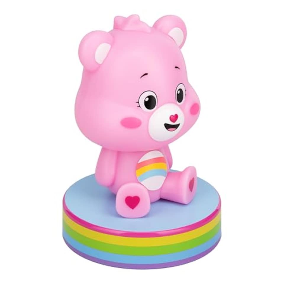 image 1 of Care Bears Pink Cheer Bear Mini Icon Light, Officially Licensed 3D Figurine LED Lamp Collectible Home Decor, Paladone
