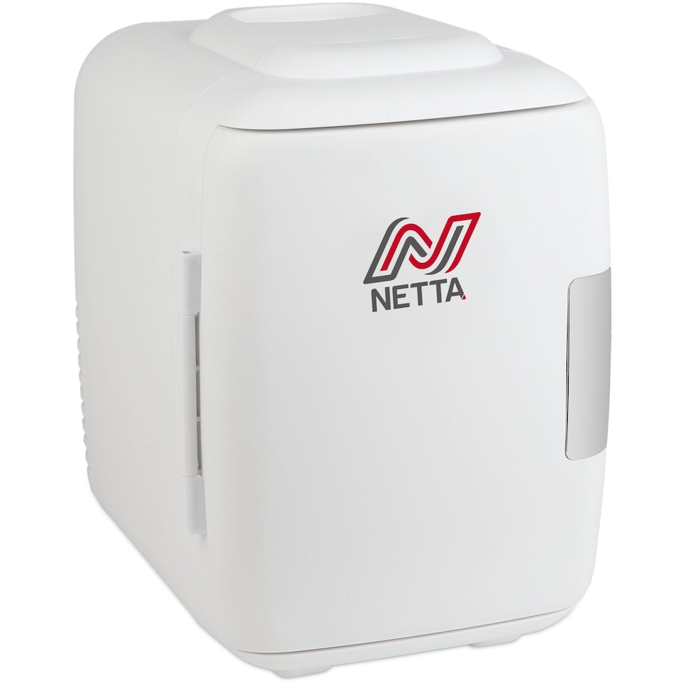 image 1 of NETTA 5L Mini Fridge - Portable 12V Car Socket and UK Mains Plug, White