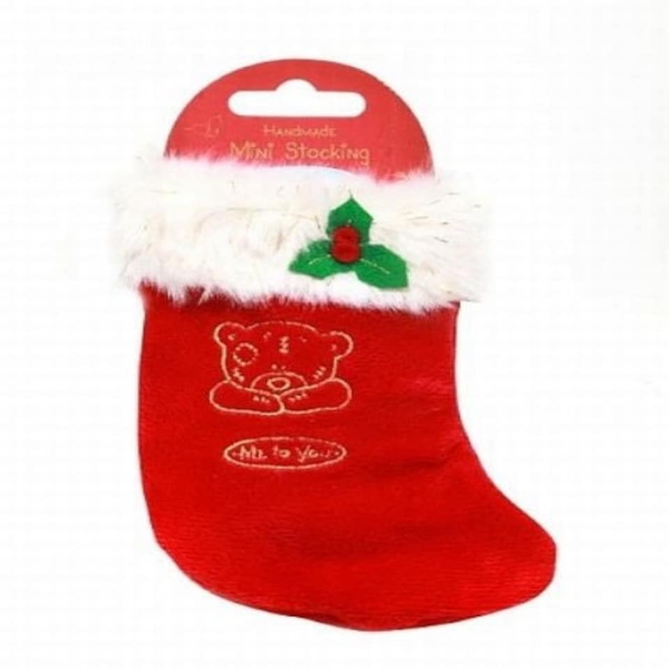 image 1 of Me To You Mini Tatty Teddy Christmas Stocking, Red