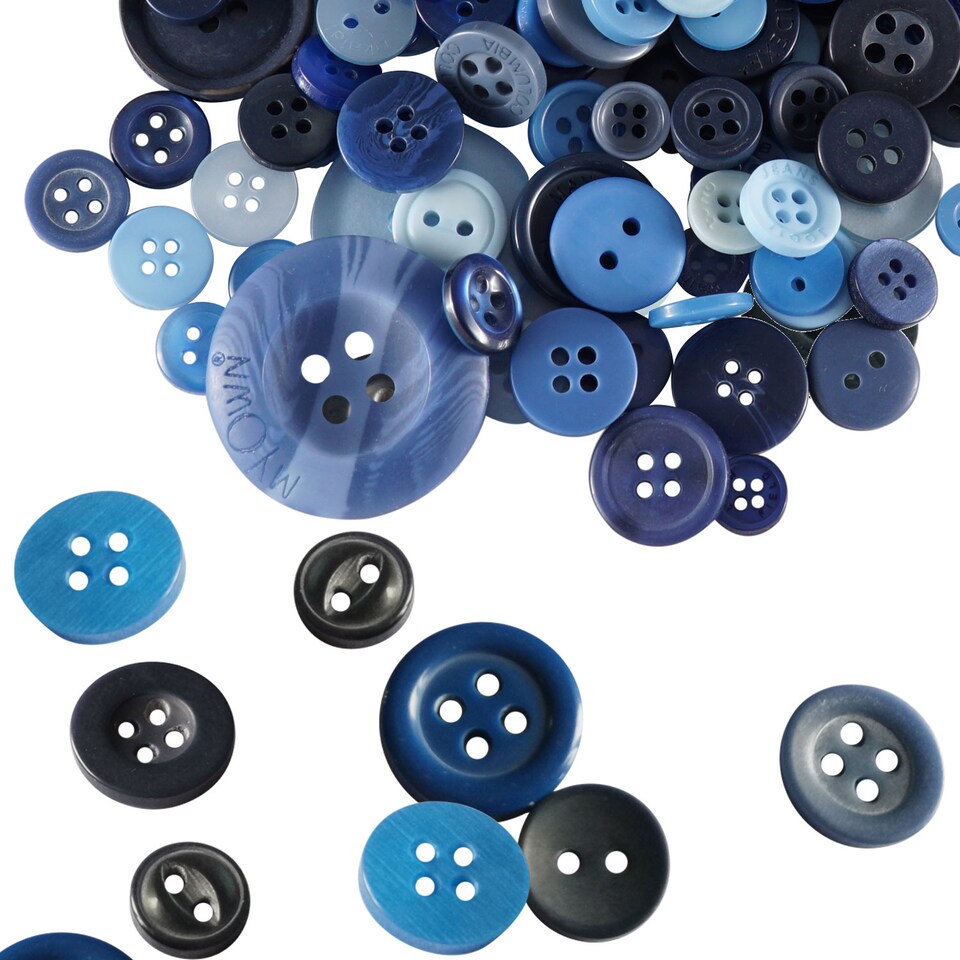 image 1 of 100g Round Resin Button, Assorted Sizes - 2 & 4 Holes
