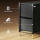 image 6 of HOMCOM Fabric Chest of Drawers with PU Leather Surface, for Bedroom